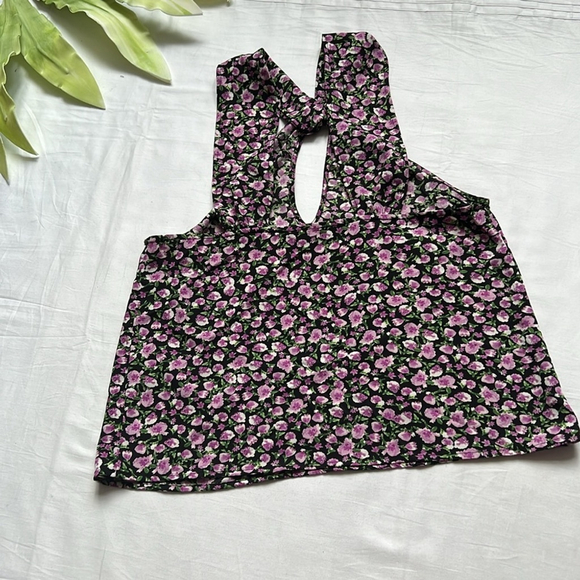 NWT Zara Floral Print Halter Top - Picture 9 of 11